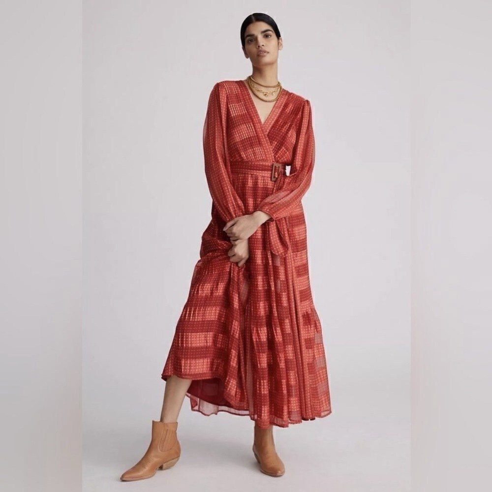 Anthropologie Let Me Be‎ Shimmer Maxi Dress NWT Sz XS